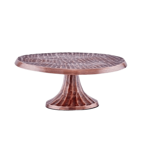 ALUMINIUM HAMMER CAKE STAND ROUND (ANTIQUE)